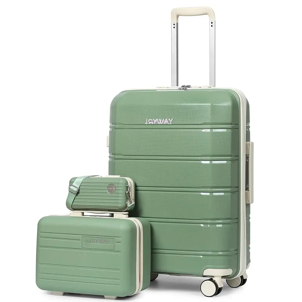 Joyway Set di valigie da viaggio, elegante set di valigie da viaggio a quadri, robusto e durevole, resistente ai graffi, lucchetto TSA, ruote girevoli