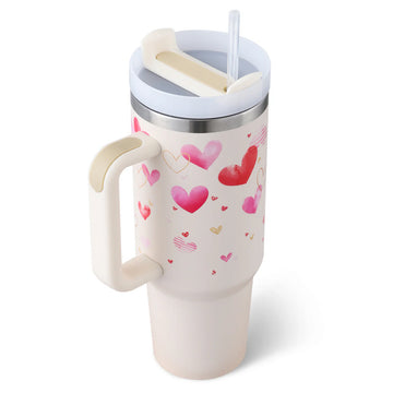 Stainless Steel Spill Proof Vacuum Coffee Cup Tumbler With Lid Tapered Mug Gifts For Valentine Lover