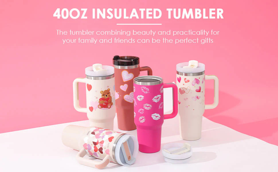 Stainless Steel Spill Proof Vacuum Coffee Cup Tumbler With Lid Tapered Mug Gifts For Valentine Lover