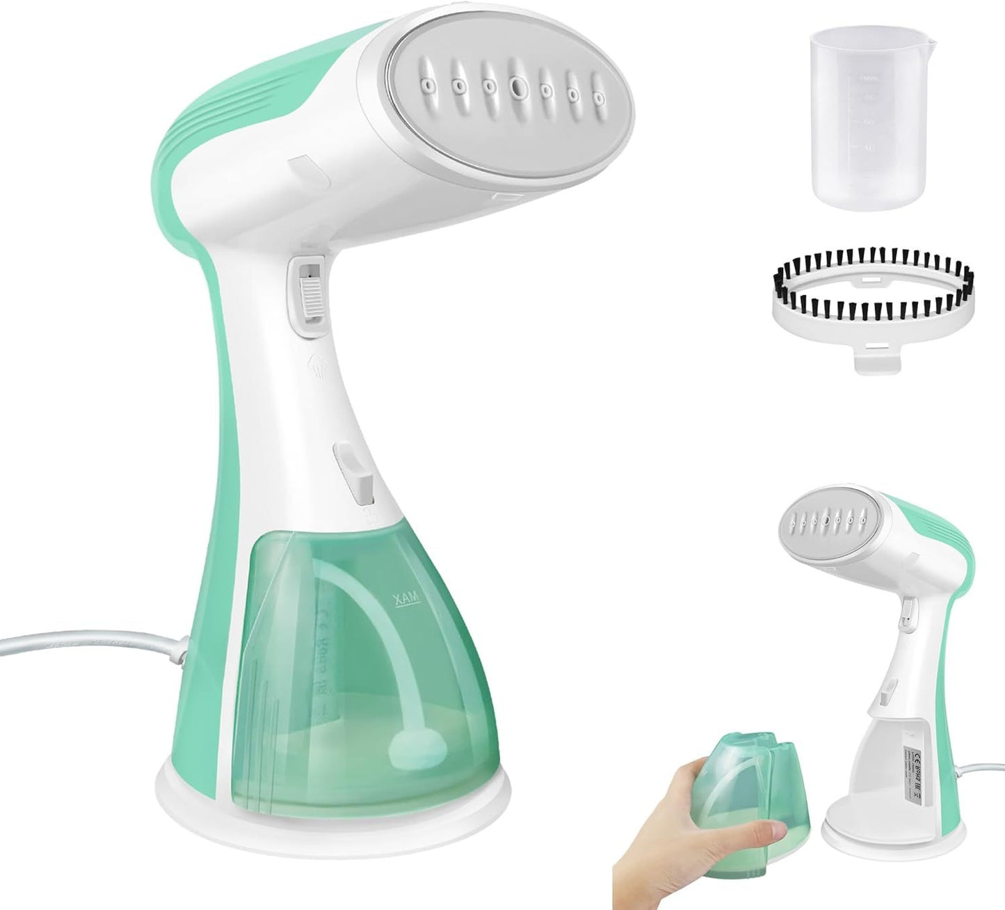 Ferro da Stiro a Vapore Portatile DAYPLUS 1500W - Stiratrice Verticale da Viaggio con Serbatoio 300ml