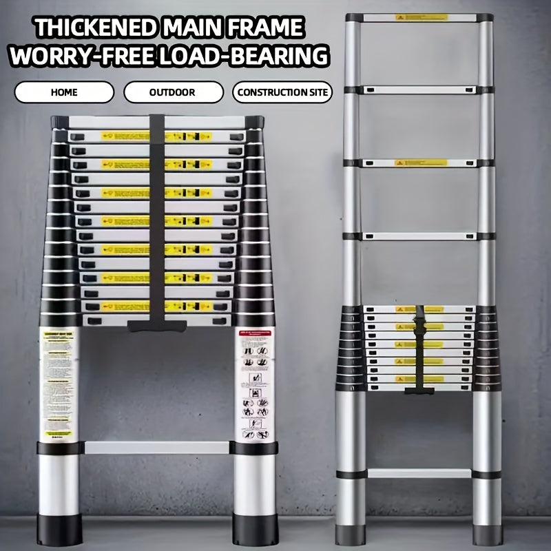 Scala Telescopica Pieghevole 3.8m in Acciaio Inox - Portata 150kg Brstheco