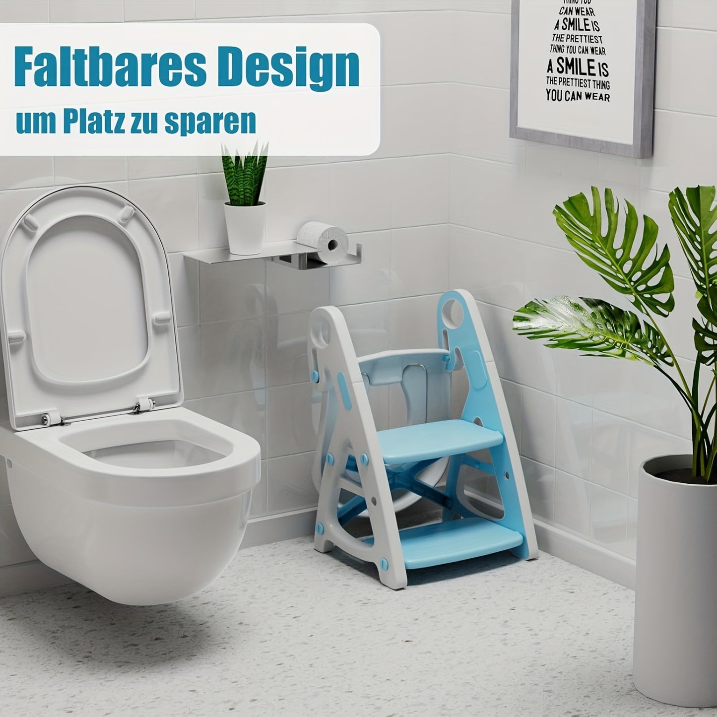 Sedile WC 2-in-1 LIFERUN con Poggiapiedi Regolabile - Ausilio Mobilità per Anziani e Donne in Gravidanza