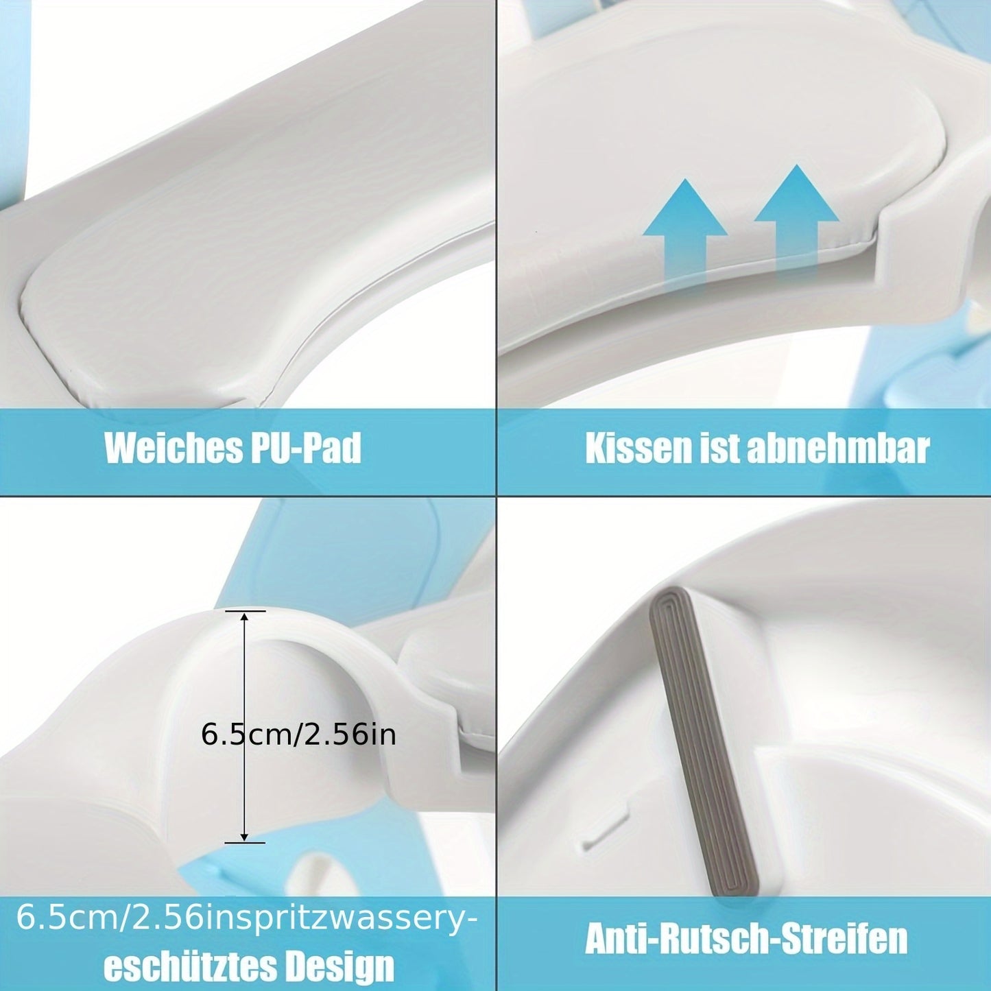 Sedile WC 2-in-1 LIFERUN con Poggiapiedi Regolabile - Ausilio Mobilità per Anziani e Donne in Gravidanza