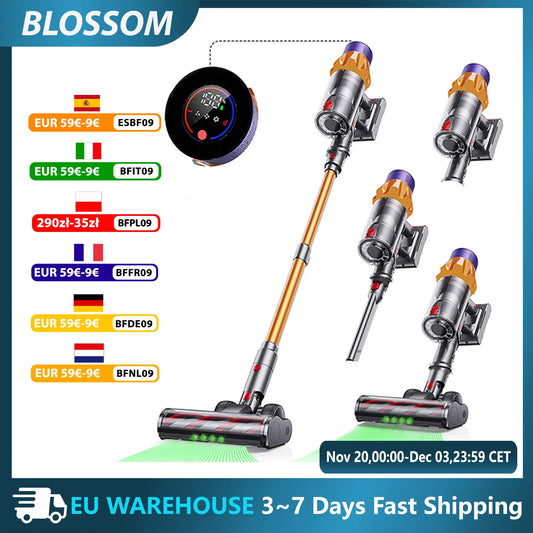 550W 45kPA Cordless Handheld Vacuum Cleaner Touch Screen Smart Dust Sensor Auto Speed Control for Pet Hair Home Carpet Clean