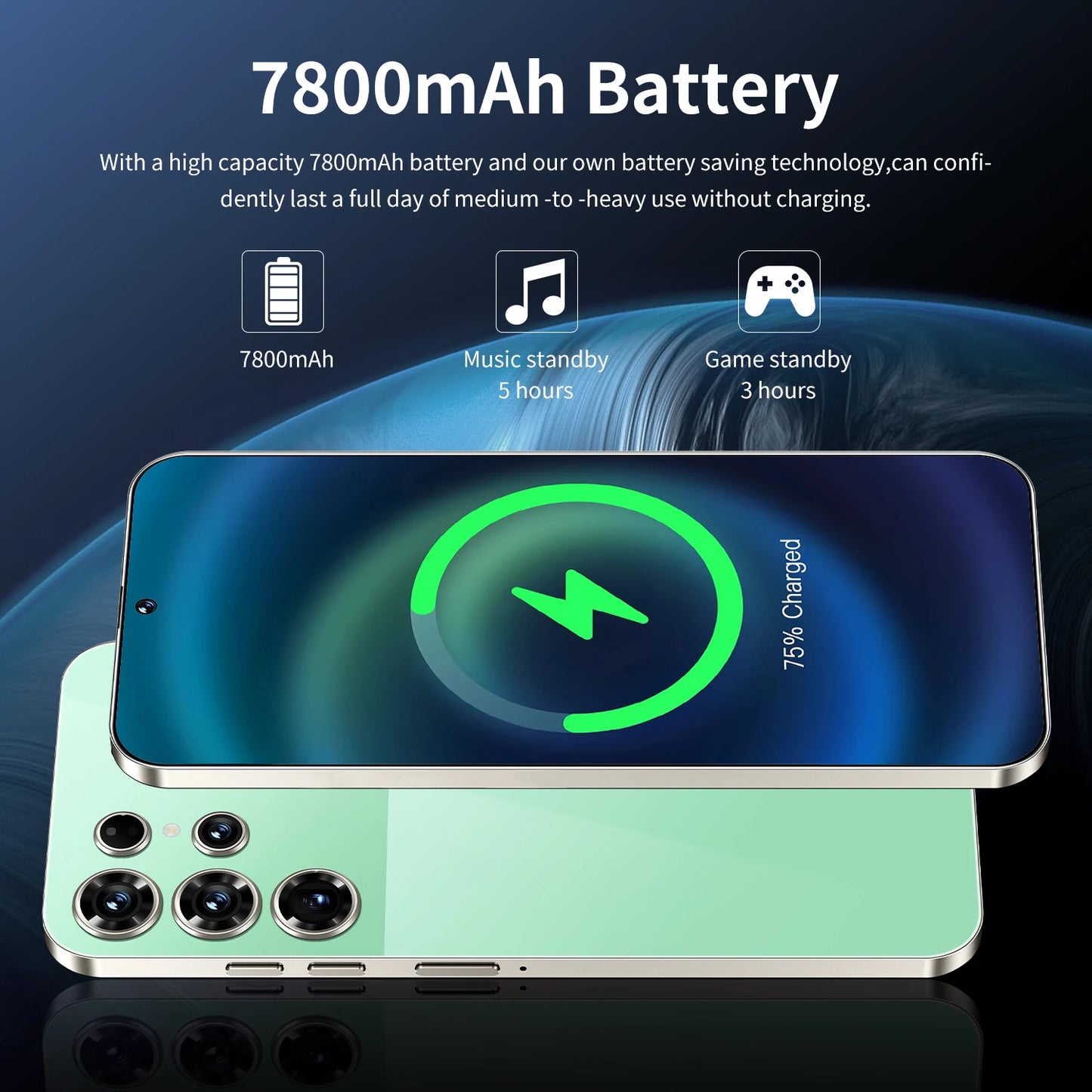 Smartphone S26 Ultra 7.0" HD - 48MP+72MP - 16GB RAM 1TB ROM - 7000mAh - 5G Android 14