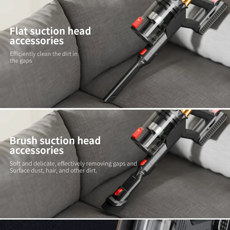 550W 45kPA Cordless Handheld Vacuum Cleaner Touch Screen Smart Dust Sensor Auto Speed Control for Pet Hair Home Carpet Clean