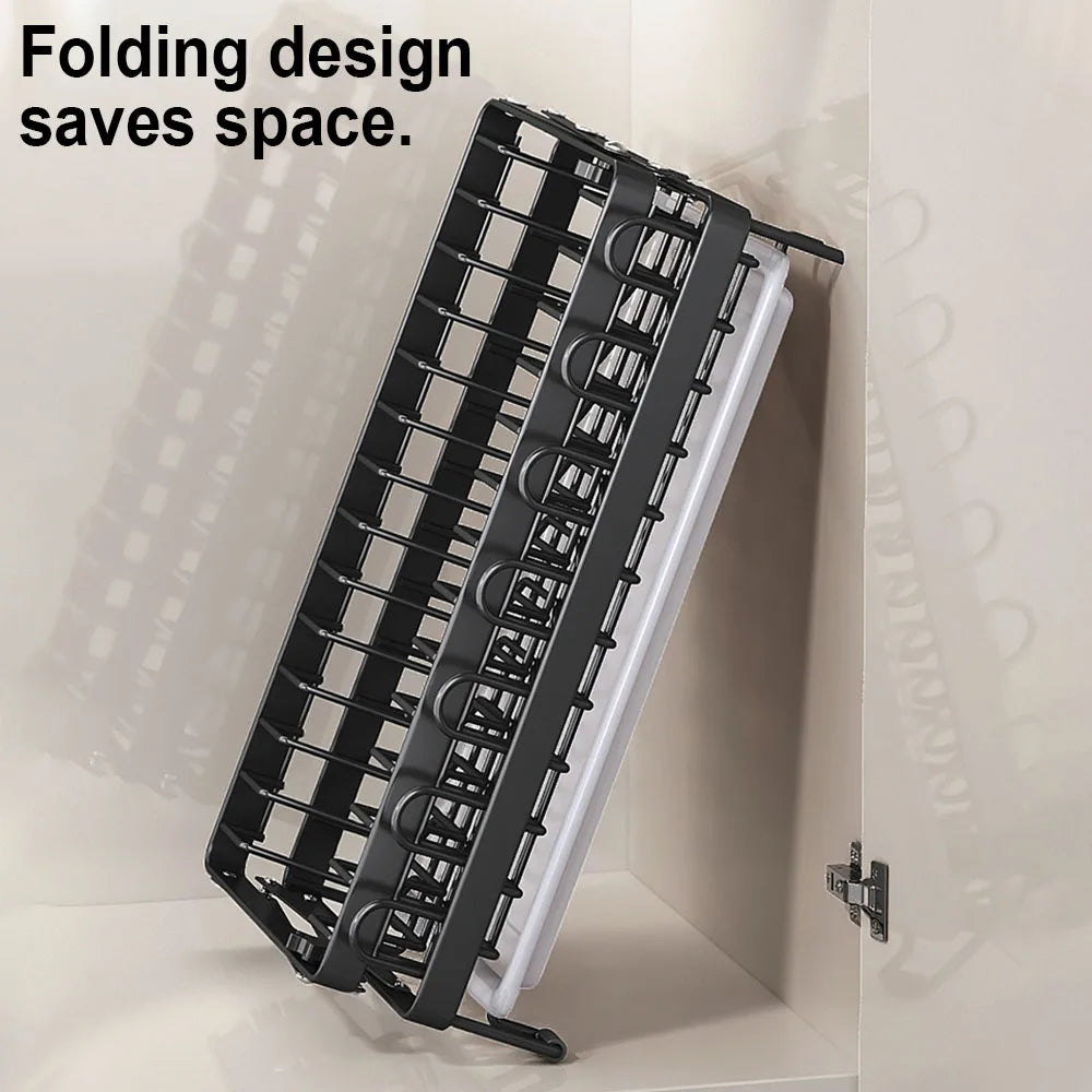 2 Layers Dish Drying Rack With Drainboard Household Dish Storage Holder Carbon Steel Sink Kitchen Organizer with Cutlery Holder