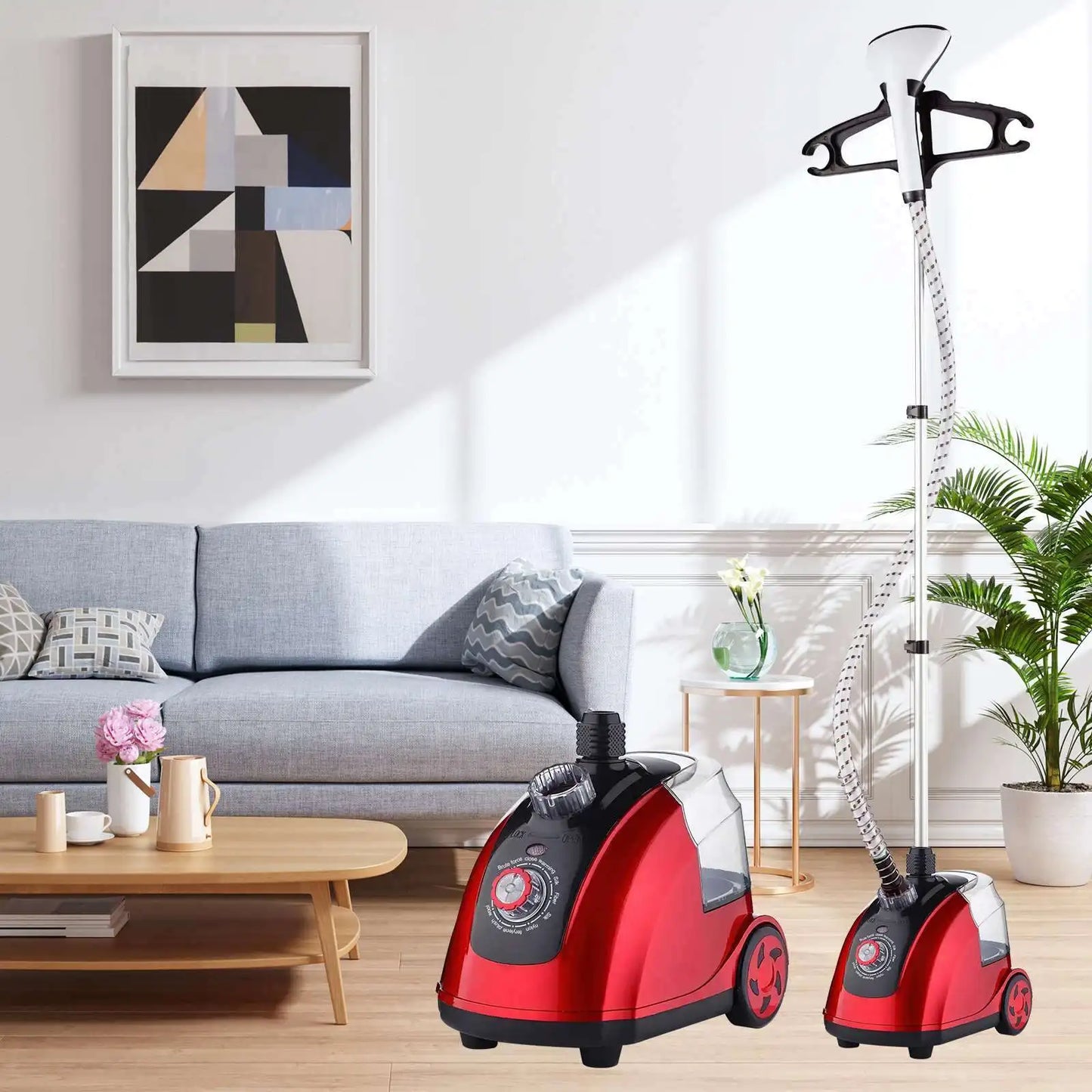 Ferro da stiro a vapore verticale Macchina da stiro a vapore per uso domestico Stiratura piatta verticale intelligente ad alta potenza con aumento di pressione