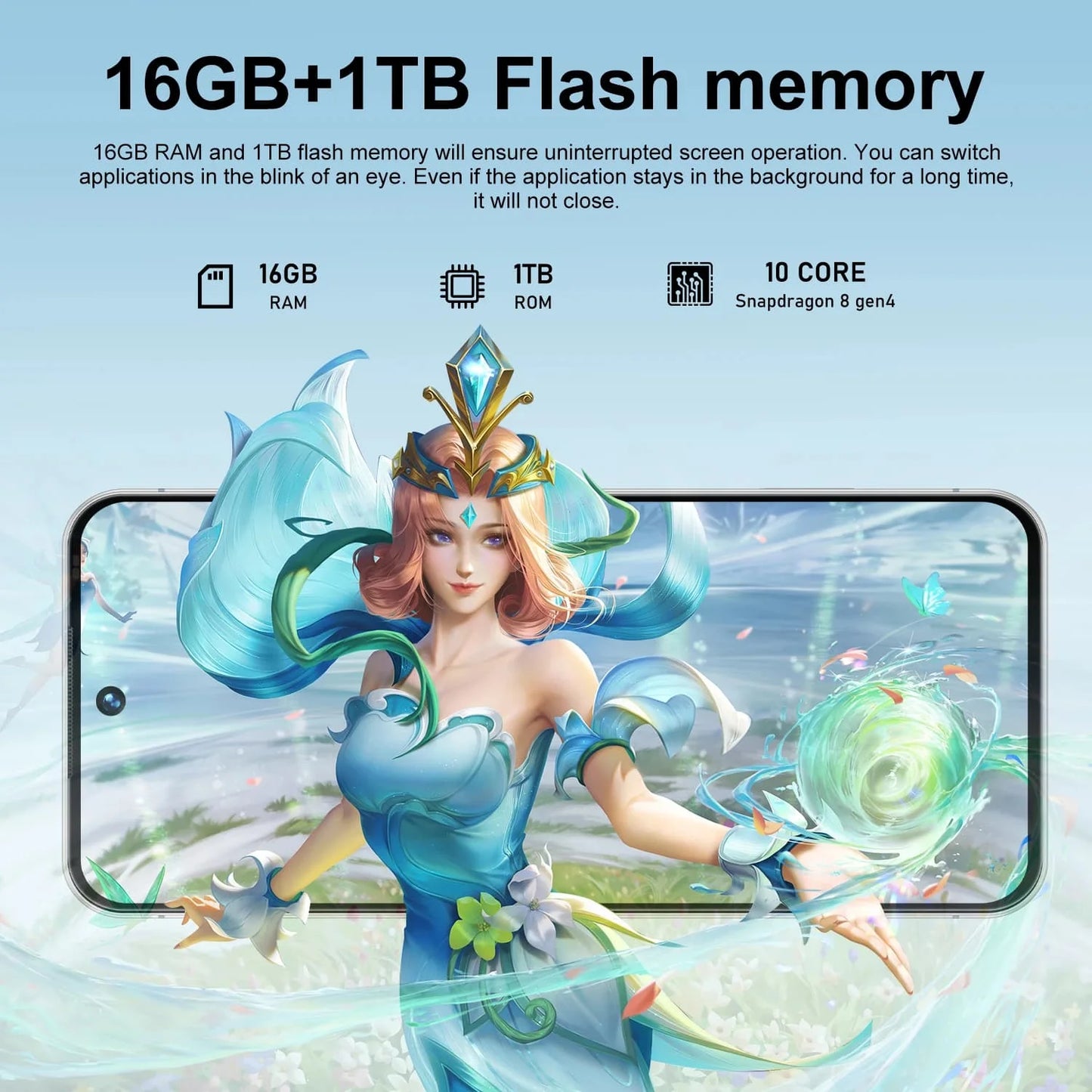 Pro max 16GB+1TB 7.3inch Android 15 72MP+108MP Camera 8000mAh battery 2025 New Hot