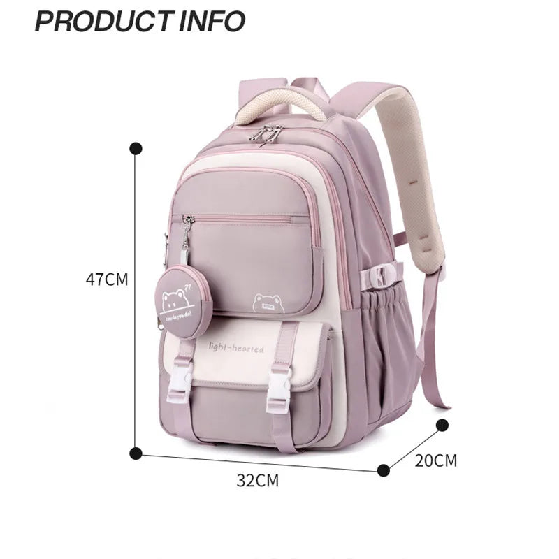 Zaino Impermeabile Scuola Ragazze - Borsa Viaggio Bambini Adolescenti