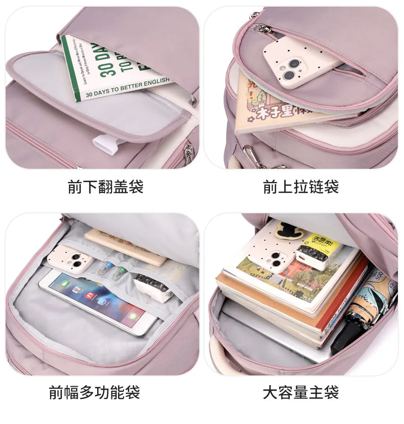 Zaino Impermeabile Scuola Ragazze - Borsa Viaggio Bambini Adolescenti