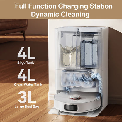 JONR P20 Pro Robot Vacuum Cleaner - 8000Pa Mop and Vacuum with Self-Cleaning Station