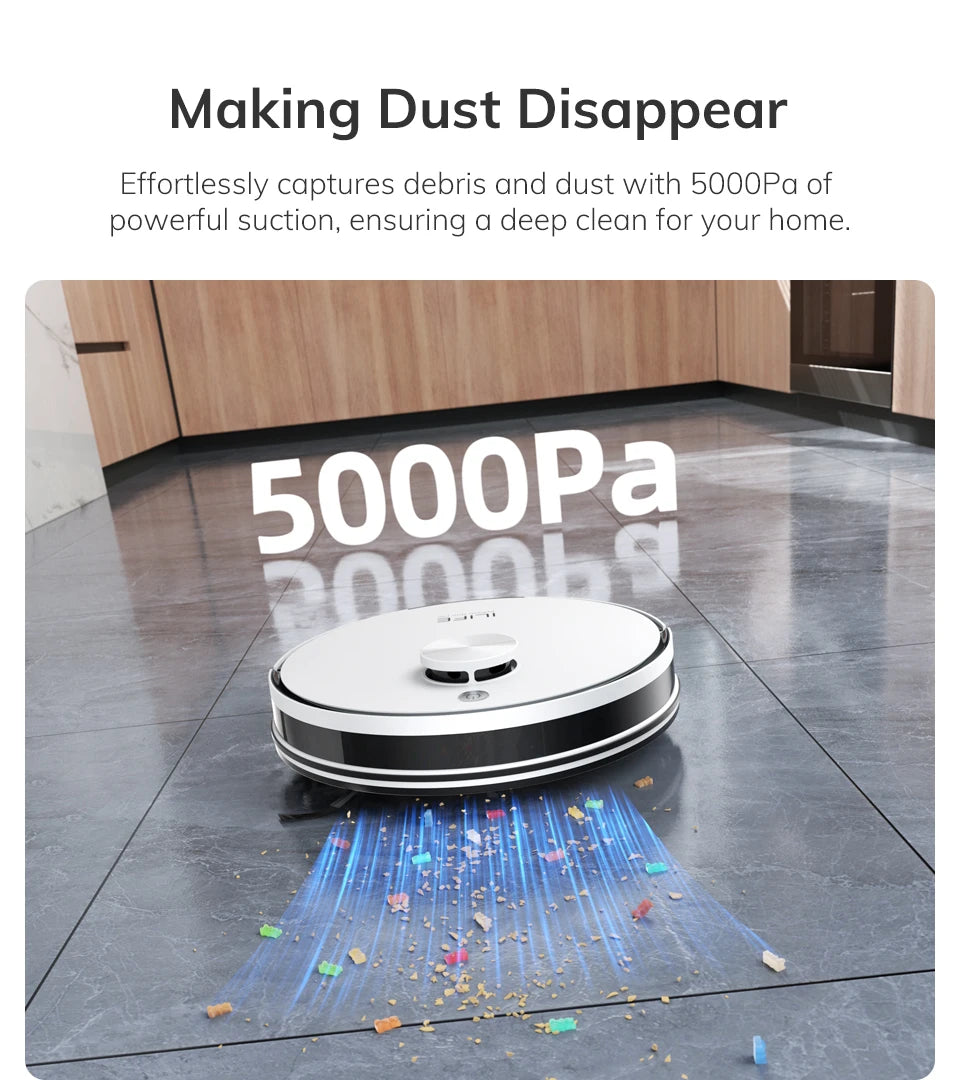 ILIFE A30 PRO 5000Pa Suction, Robot Vacuum and Mop Combo, Self emptying, 60 day capacity,  App/remote , 180 minute running time