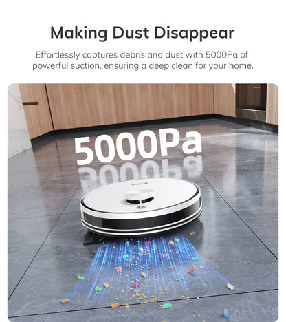 ILIFE A30 PRO 5000Pa Suction, Robot Vacuum and Mop Combo, Self emptying, 60 day capacity, App/remote, 180 minute running time