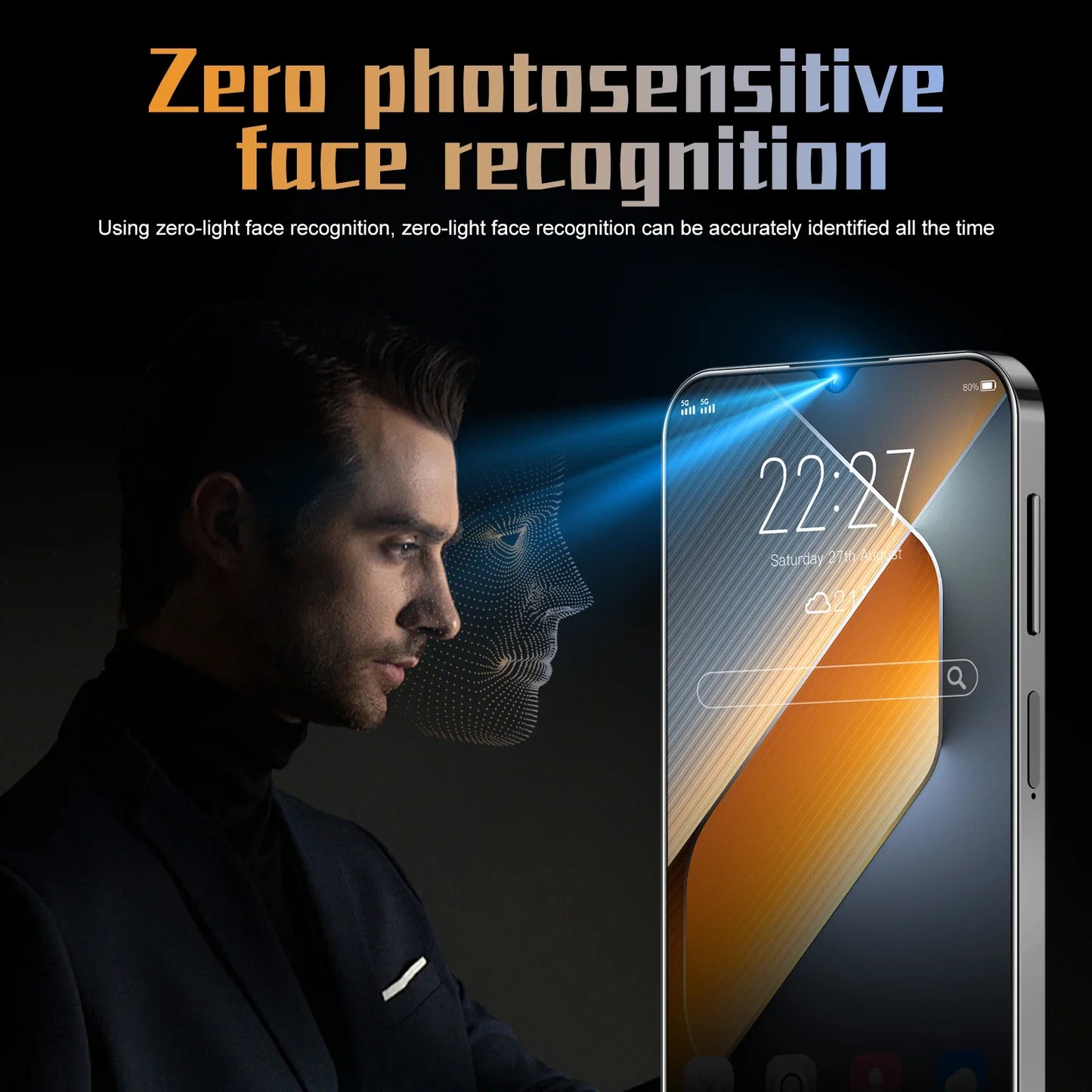 Global Pova 6 Pro Smartphone Schermo 7.3HD 22G + 2T Android14 10core 8000Mah Cellulare Dual Sim Face Sbloccato 5GMobile Phone NFC