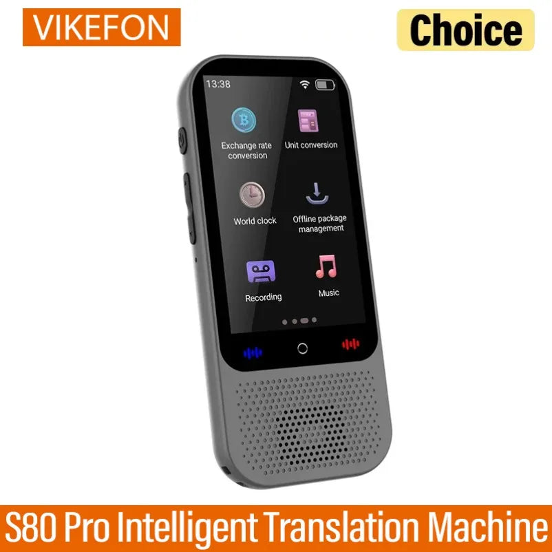 S80 Pro 138 Language Intelligent Translation Machine Intelligent Recording 19 Offline Real-time Chat GPT AI Voice Photo Translat