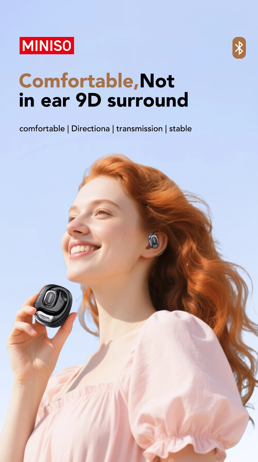MINISO MS156 Bluetooth AI Earphones OWS Sports Headphones Music Stere HD Bass Wireless Headphones Longlife Translator Earbuds