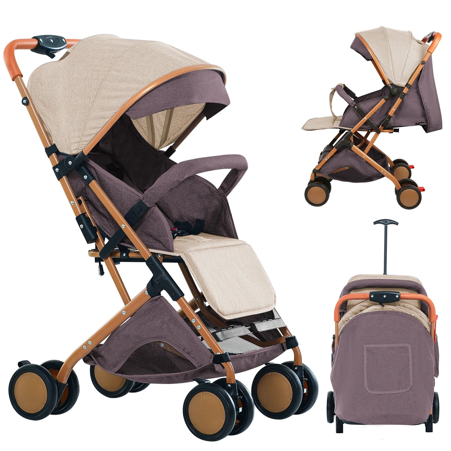 Passeggino per Animali Domestici Pieghevole 20kg - Carrello con Zanzariera e 4 Ruote