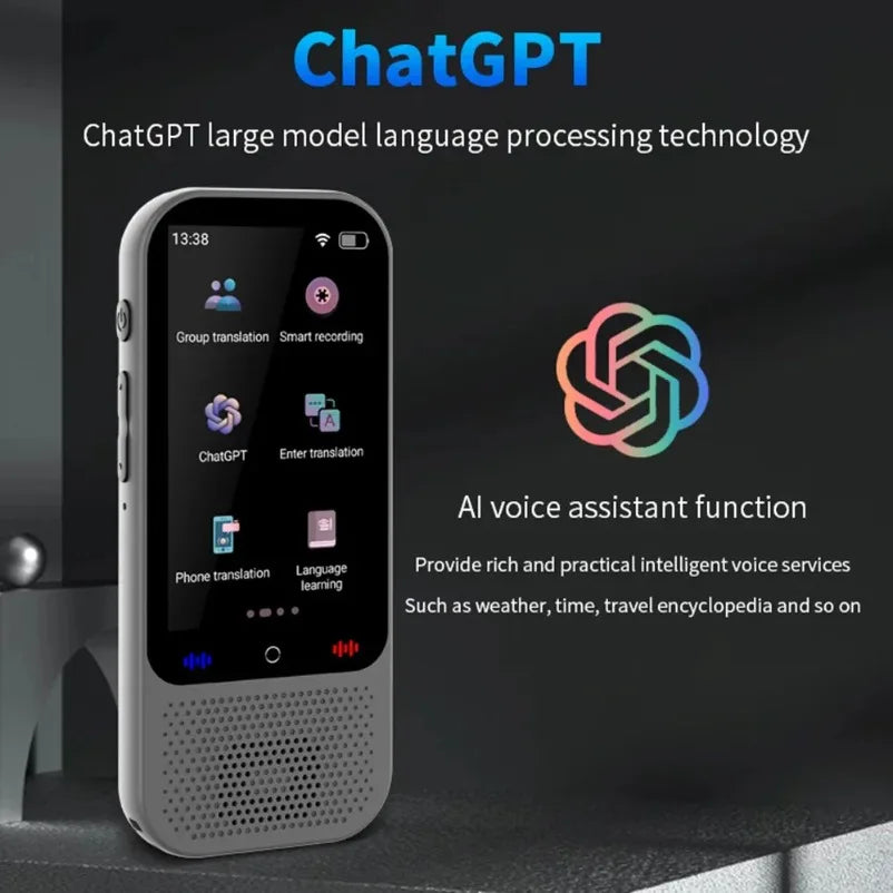 S80 Pro 138 Language Intelligent Translation Machine Intelligent Recording 19 Offline Real-time Chat GPT AI Voice Photo Translat