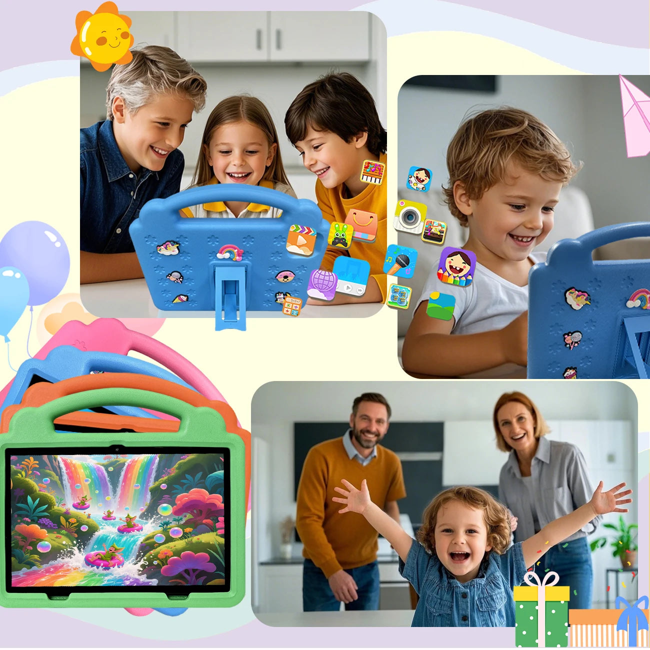 10.1 Inch Kid Tablet Android 3GB RAM 64GB ROM 4G WiFi 4000MAH Battery Dual Camera Children's Gift Kids Software Toys Tablets