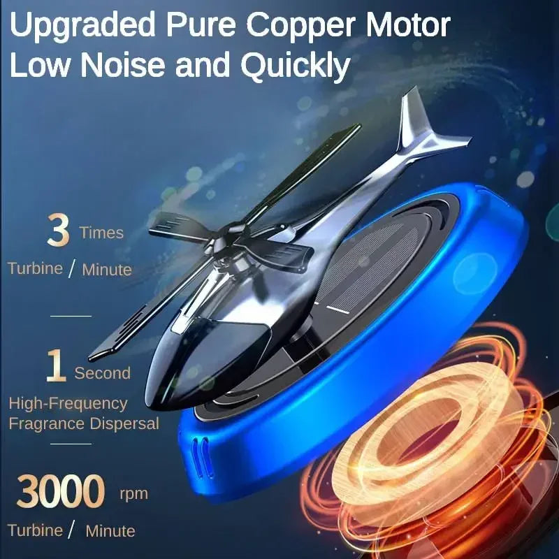 Solar Car Air Freshener Car Center Console Perfume Helicopter Decoration Car Interior Solar Car Rotating Perfume