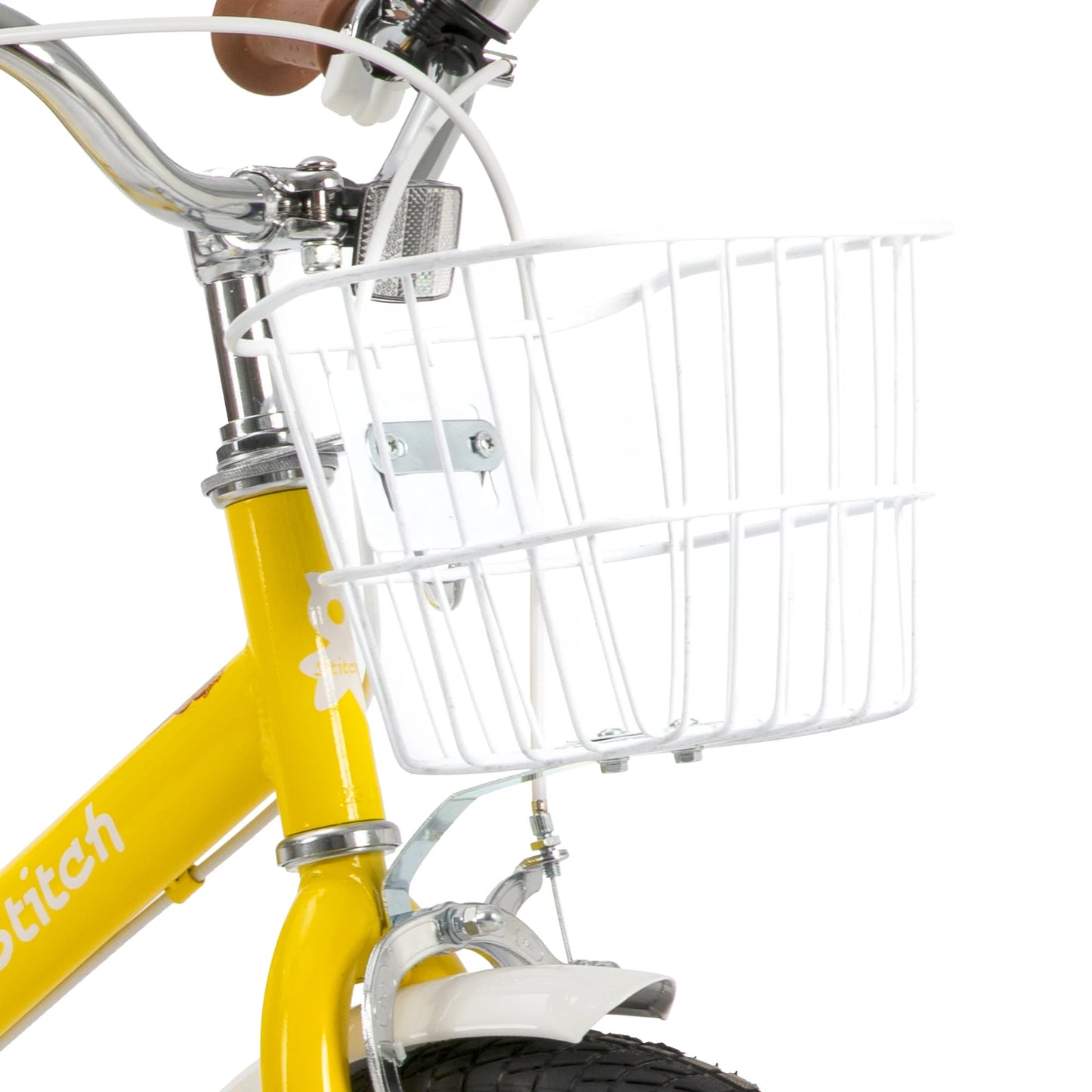 STITCH 12/16/18 Inch Children's Bike With Basket, Mudguards, Full Chain Case & Training Wheels, Kid's Gift