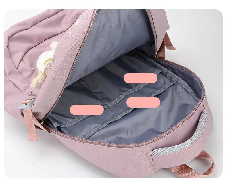 Zaino Scuola Ragazze Impermeabile - Cartella Mochila con Stampa Moda per Adolescenti