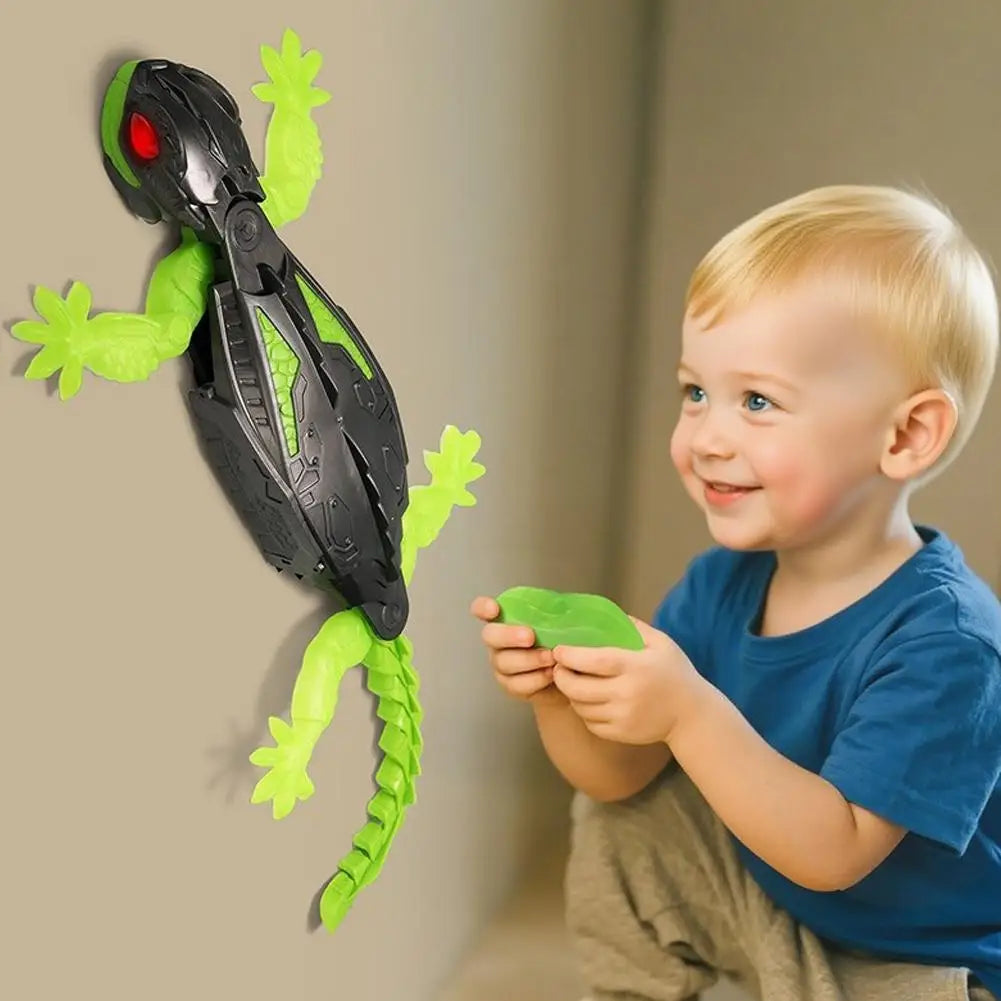 Electric Remote Control Wall Climbing Toy Intelligent Charging Wall Climbing Gecko Simulated Animal Model Boy Toy Christmas Gift