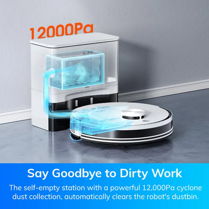 ILIFE A30 PRO 5000Pa Suction, Robot Vacuum and Mop Combo, Self emptying, 60 day capacity, App/remote, 180 minute running time