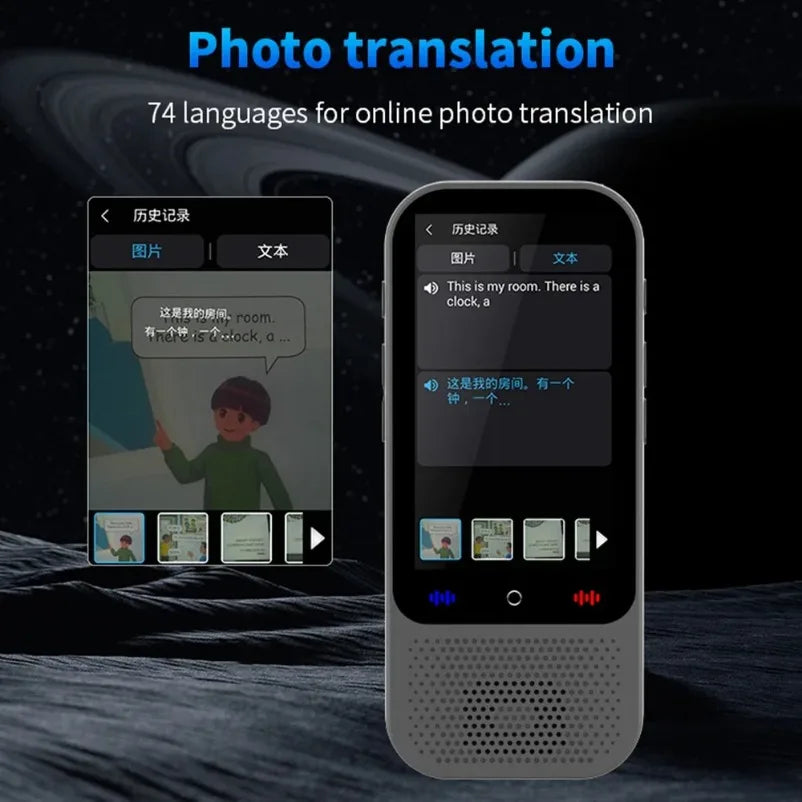 S80 Pro 138 Language Intelligent Translation Machine Intelligent Recording 19 Offline Real-time Chat GPT AI Voice Photo Translat