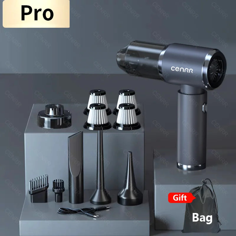 Mini Aspirapolvere per Auto Senza Fili 210000PA – Aspiratore Portatile Potente con Filtro HEPA