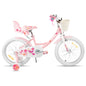 JOYSTAR Girls Bike for 2-9 Years Old Kids, 12 14 16 18 Inch Kids Bike with Training Wheels, Streamers, Basket, Doll Seat, Pink