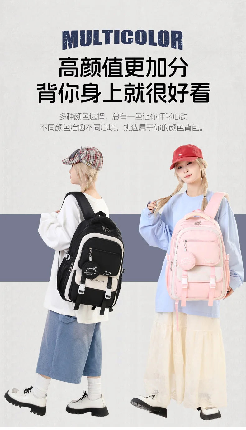 Zaino Impermeabile Scuola Ragazze - Borsa Viaggio Bambini Adolescenti