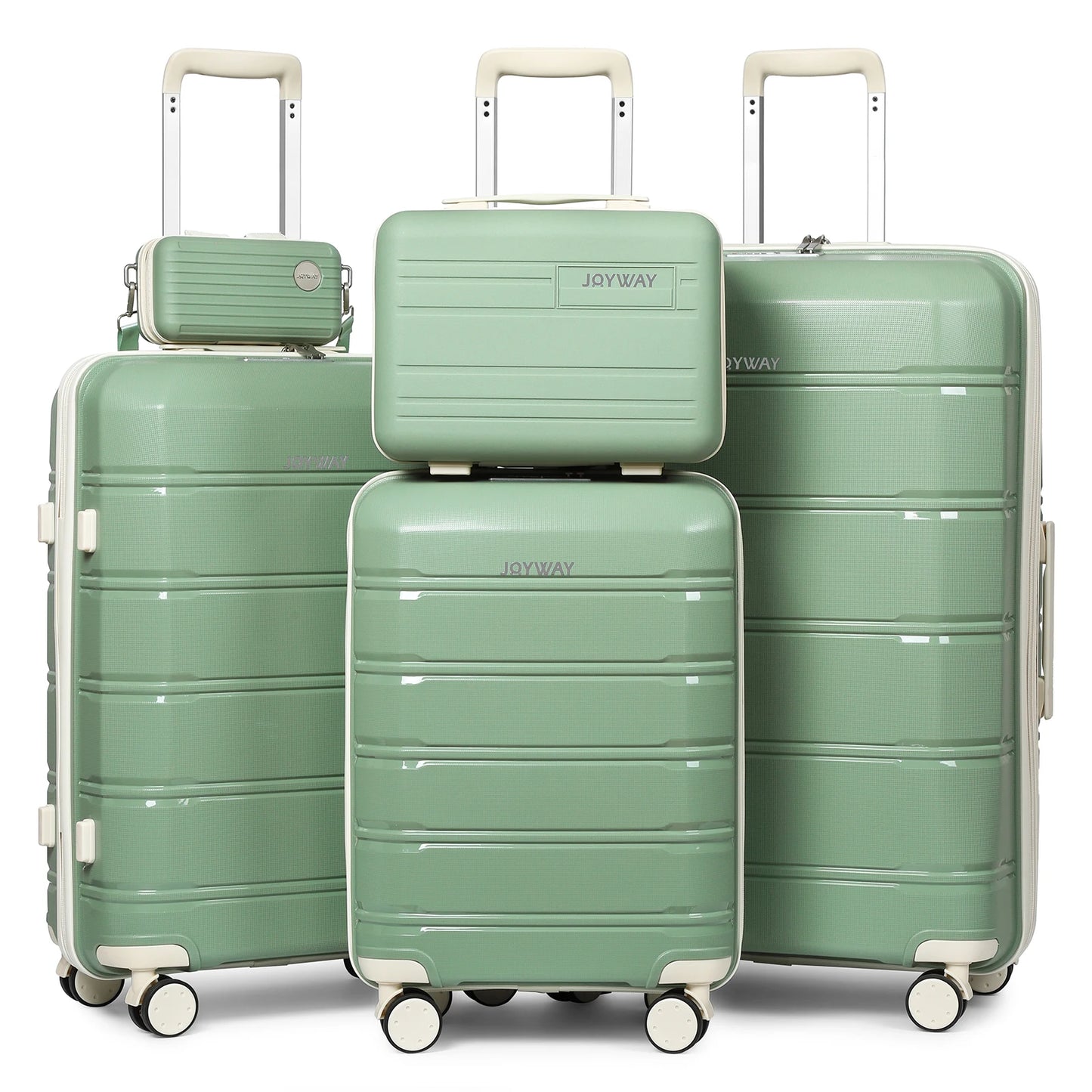 Joyway Set di valigie da viaggio, elegante set di valigie da viaggio a quadri, robusto e durevole, resistente ai graffi, lucchetto TSA, ruote girevoli