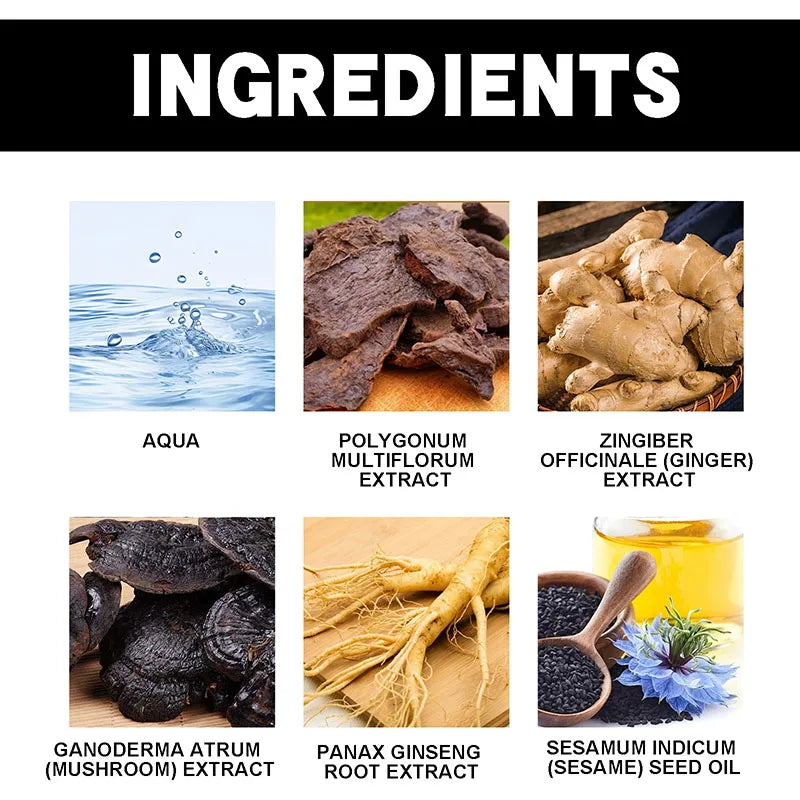 Hair Color Shampoo for Gray Hair 3 in 1 Black Hair Dye Shampoo for Women&Men Natural Herbal Safety Nourishing Hair Care Cream