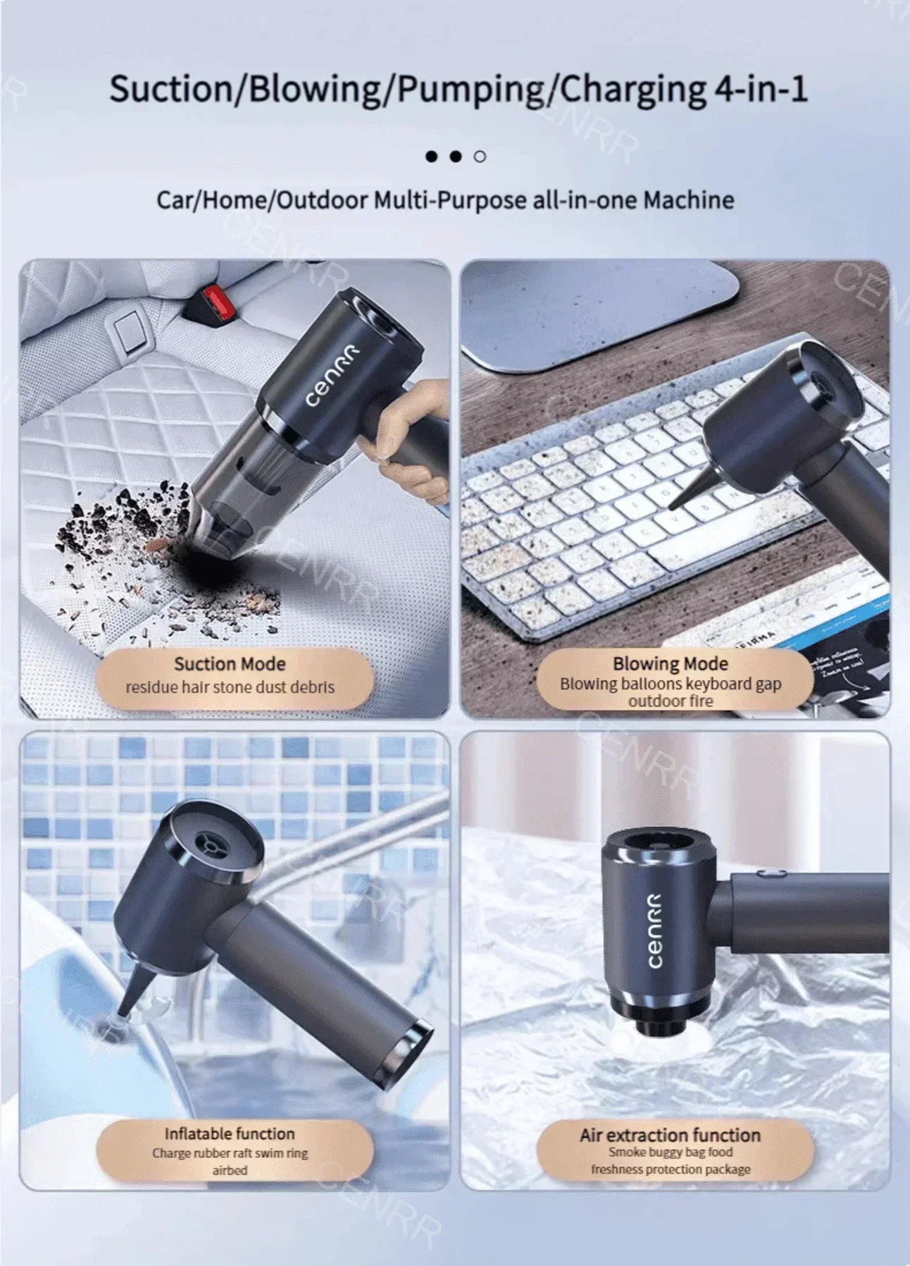 Mini Aspirapolvere per Auto Portatile Senza Fili 210000PA – Potente Aspiratore Cordless con Filtro HEPA