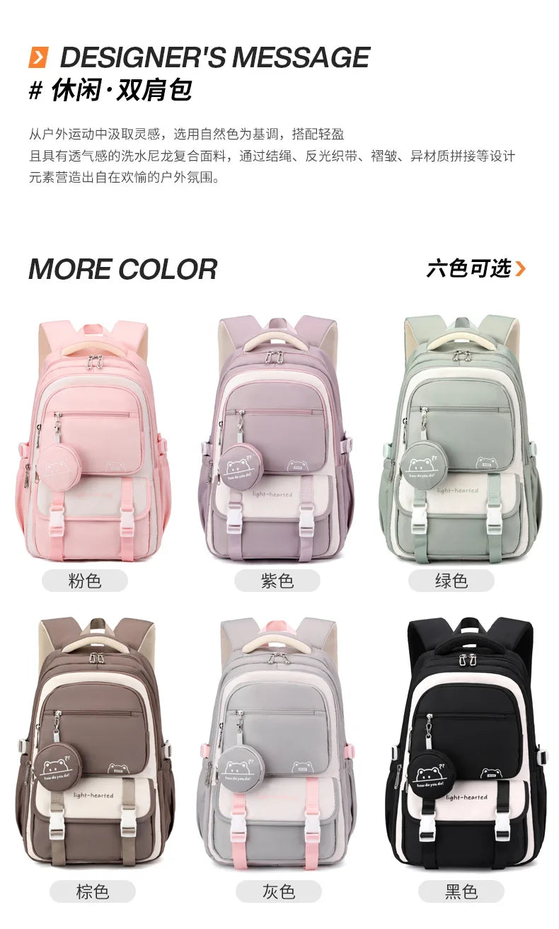 Zaino Impermeabile Scuola Ragazze - Borsa Viaggio Bambini Adolescenti