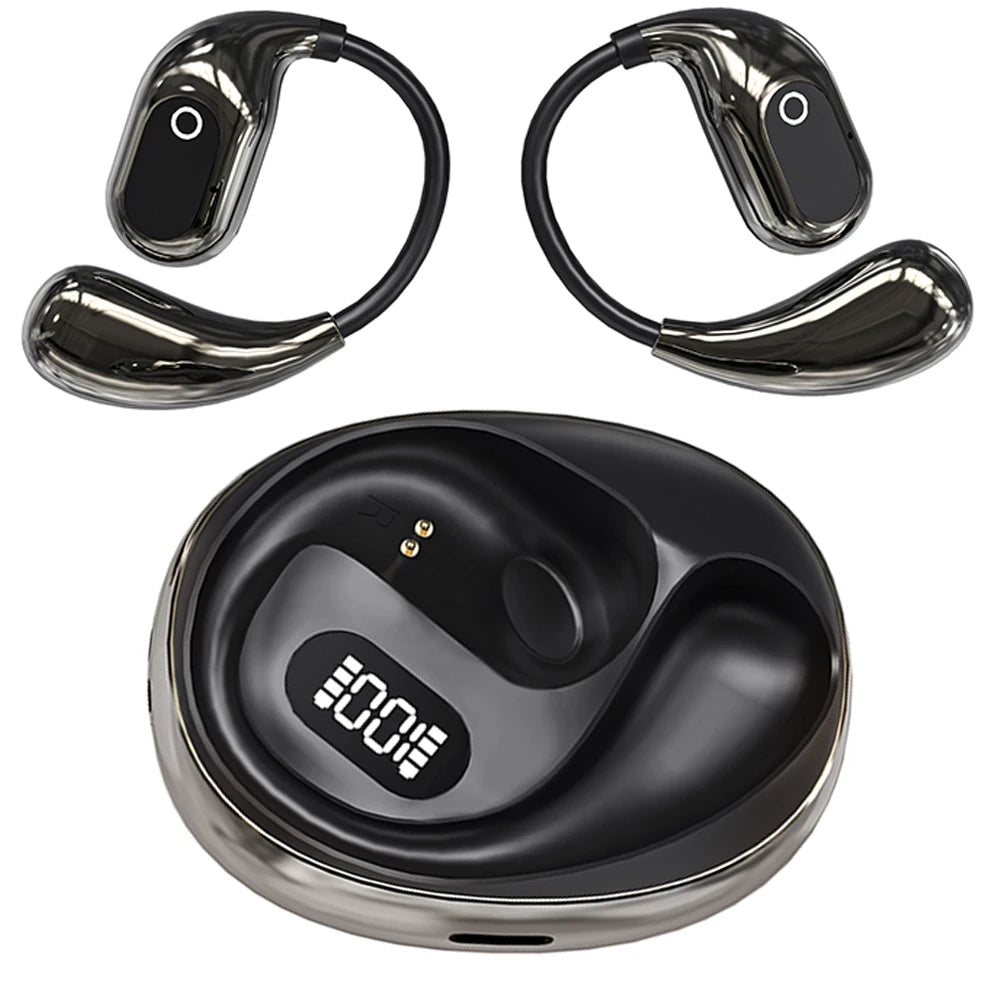 AI Intelligent Translator Earbuds Bluetooth-Compatible 5.3 Translation Earphones Open Ear Headphones for Sports Business Travel