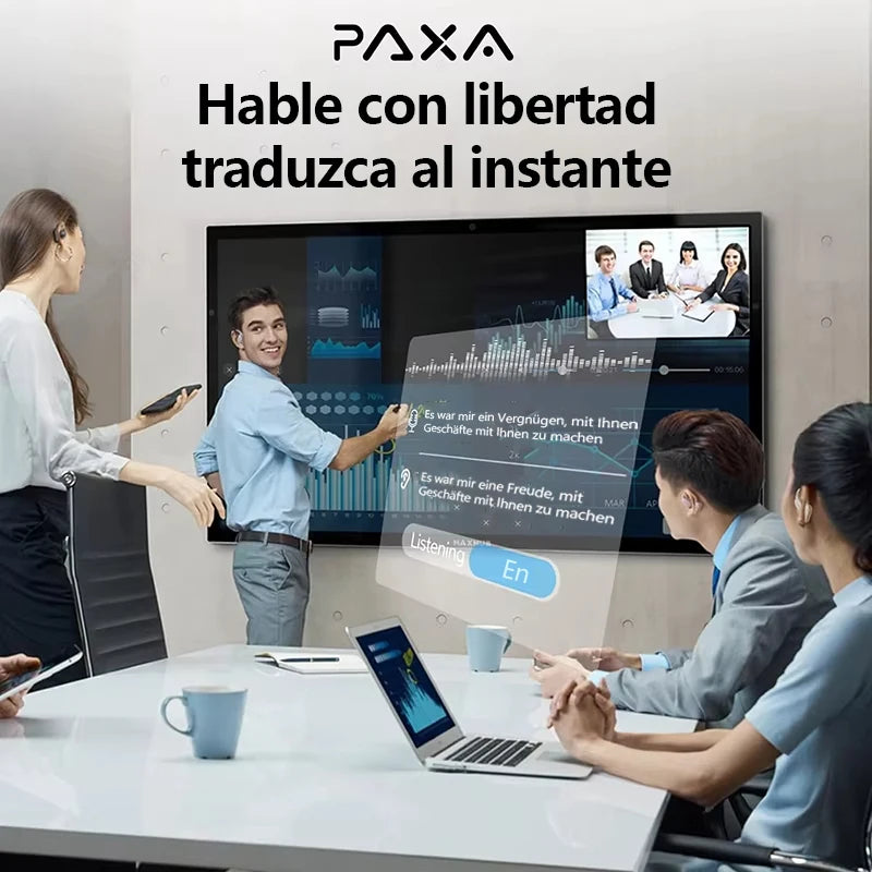 PAXA Openair5 AI Inteligente Inalámbrico Bluetooth 5.4 Headphones Alto Sonido Music Gaming Earphones HD Call AI Translation