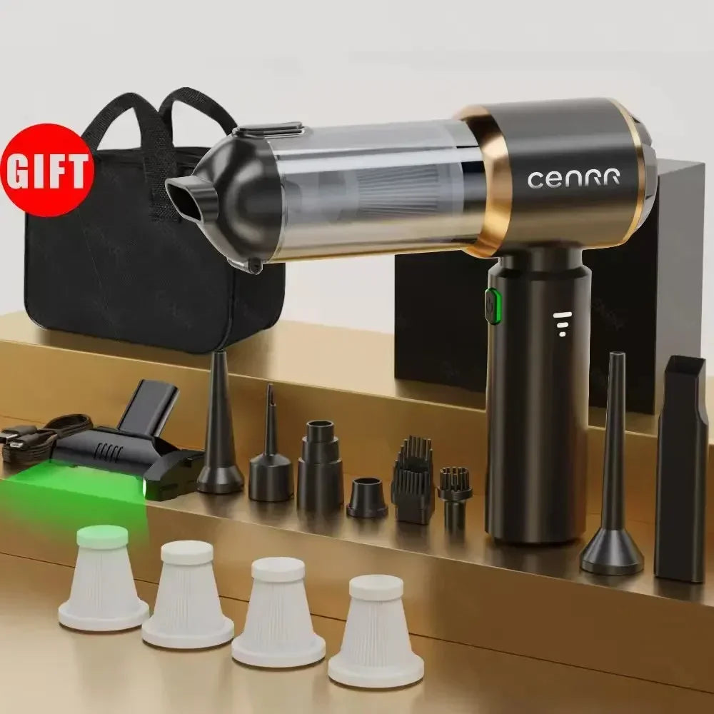 Mini Aspirapolvere Portatile Cordless per Auto e Casa – Potente, Senza Fili, con Filtro HEPA