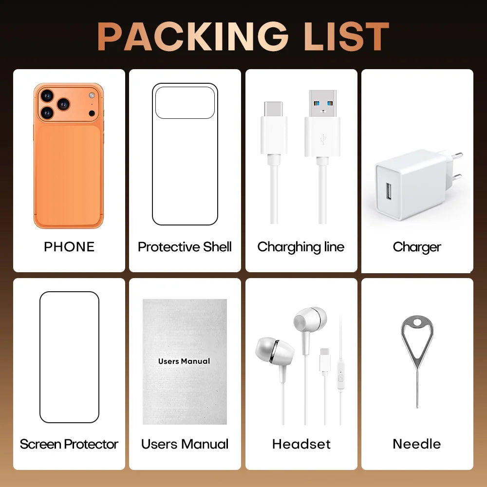 Hot New POTEZIONE For 17 Pro Max Smartphone 5G 7.3HD 22G +2TB Android Dual Card Dual 8000mAh Cell Phone Unlocked Mobile Phones Global