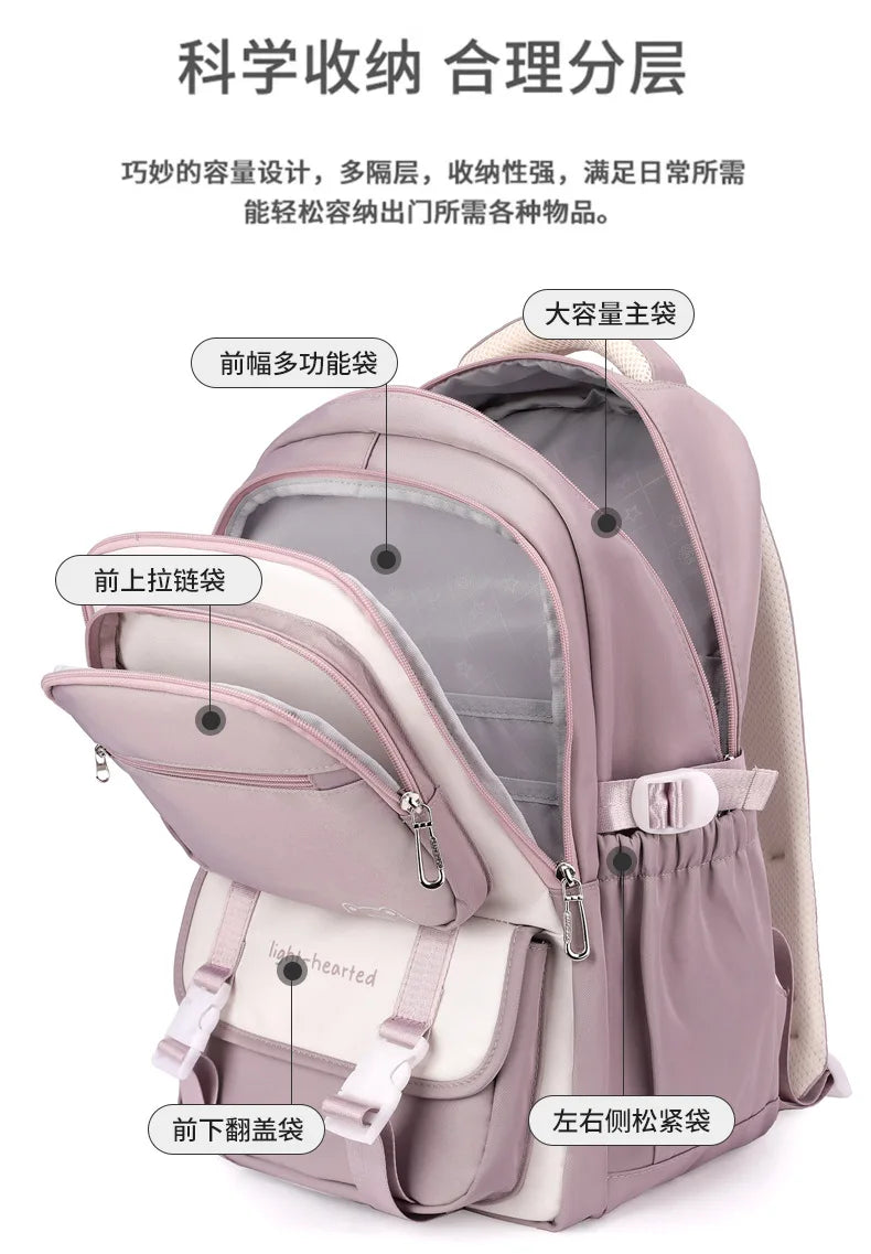 Zaino Impermeabile Scuola Ragazze - Borsa Viaggio Bambini Adolescenti