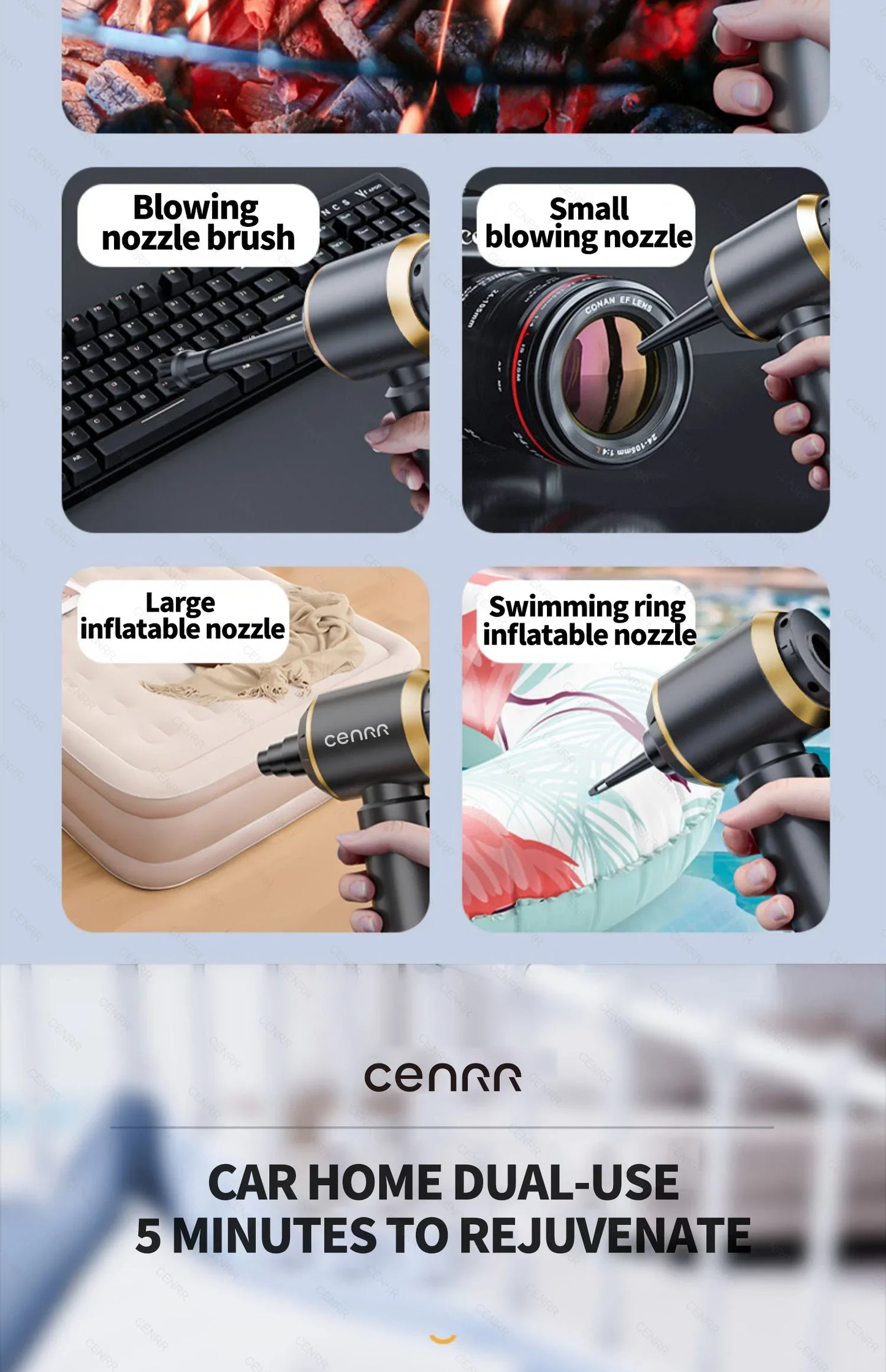 Mini Aspirapolvere Portatile Cordless per Auto e Casa – Potente, Senza Fili, con Filtro HEPA