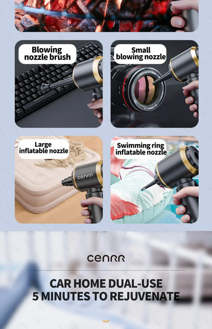 Mini Aspirapolvere Portatile Cordless per Auto e Casa – Potente, Senza Fili, con Filtro HEPA