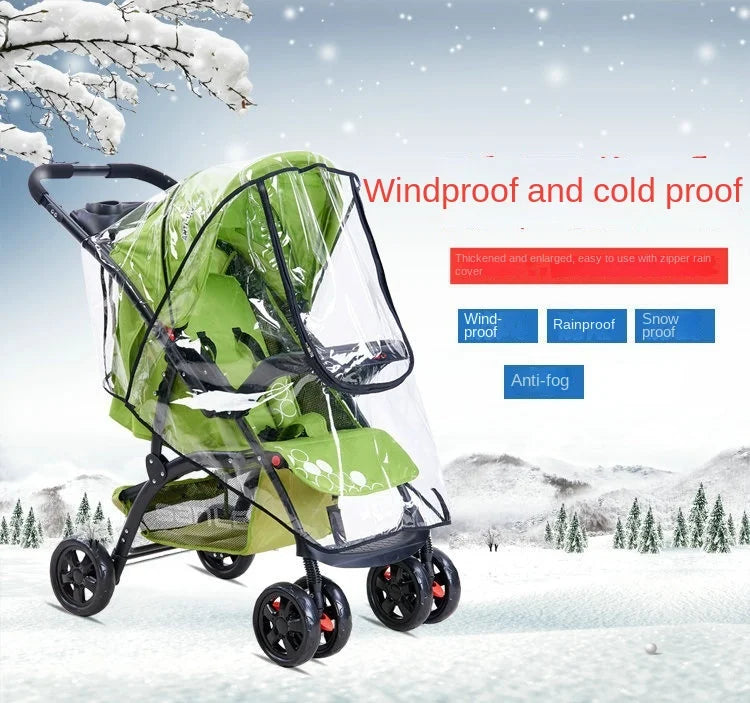 Copertura Antipioggia Universale per Passeggino - Protezione Impermeabile Trasparente