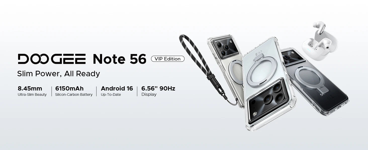 Smartphone Note 56 VIP Edition – Android 16, 24GB RAM, 6150mAh, Dual SIM