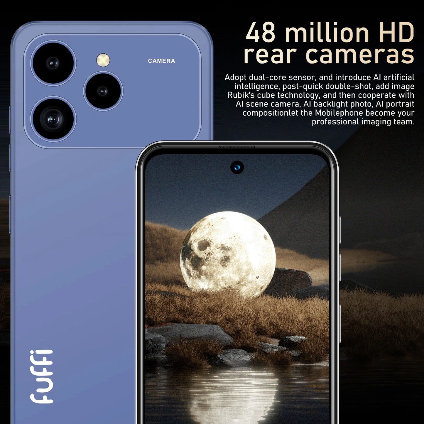 Global Vision 17 Pro Max Smartphone Android 8 GB RAM 256 GB ROM Telefono da 6,56 pollici 720x1612HD 24 + 48 MP Telefoni cellulari di rete 4G