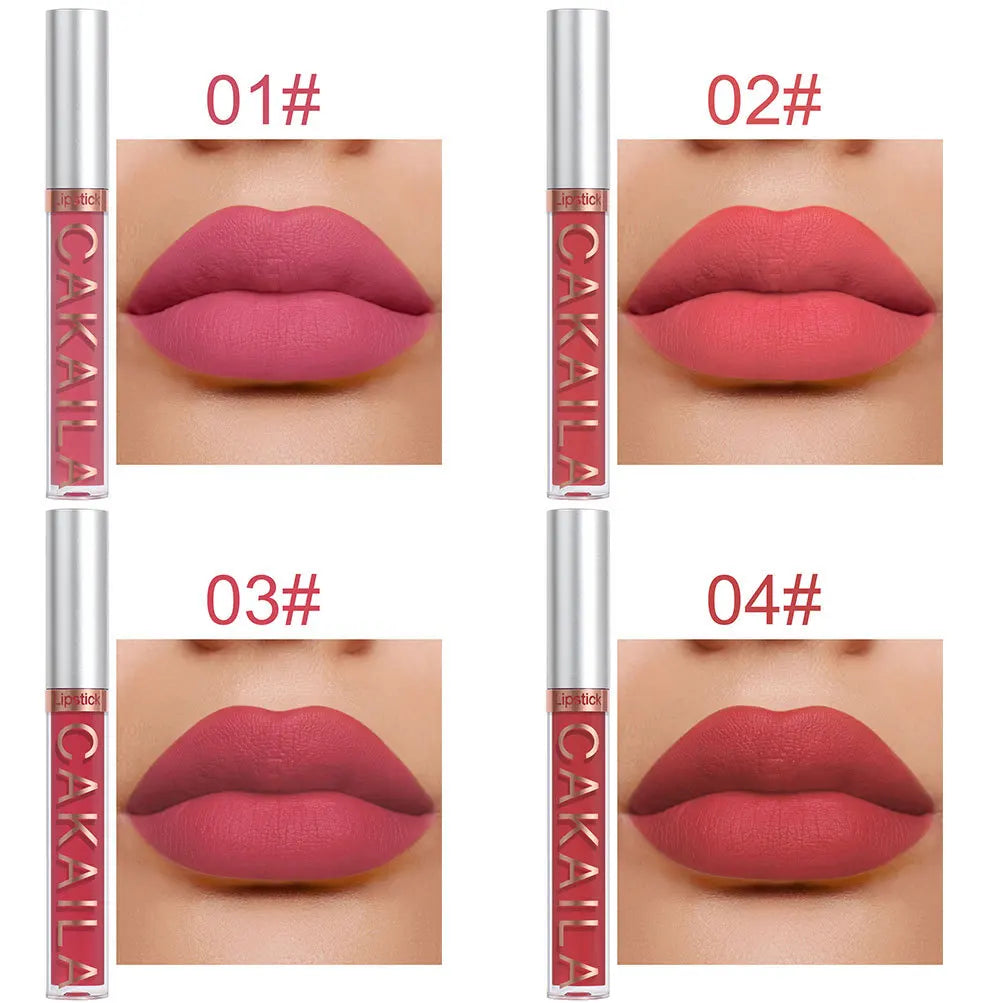 Nude Lip Gloss Rossetto 10 pz/set Nude Lip Gloss Rossetto Velluto Opaco Impermeabile Rossetto Liquido A Lunga Durata Donne Lip Umido Tinta