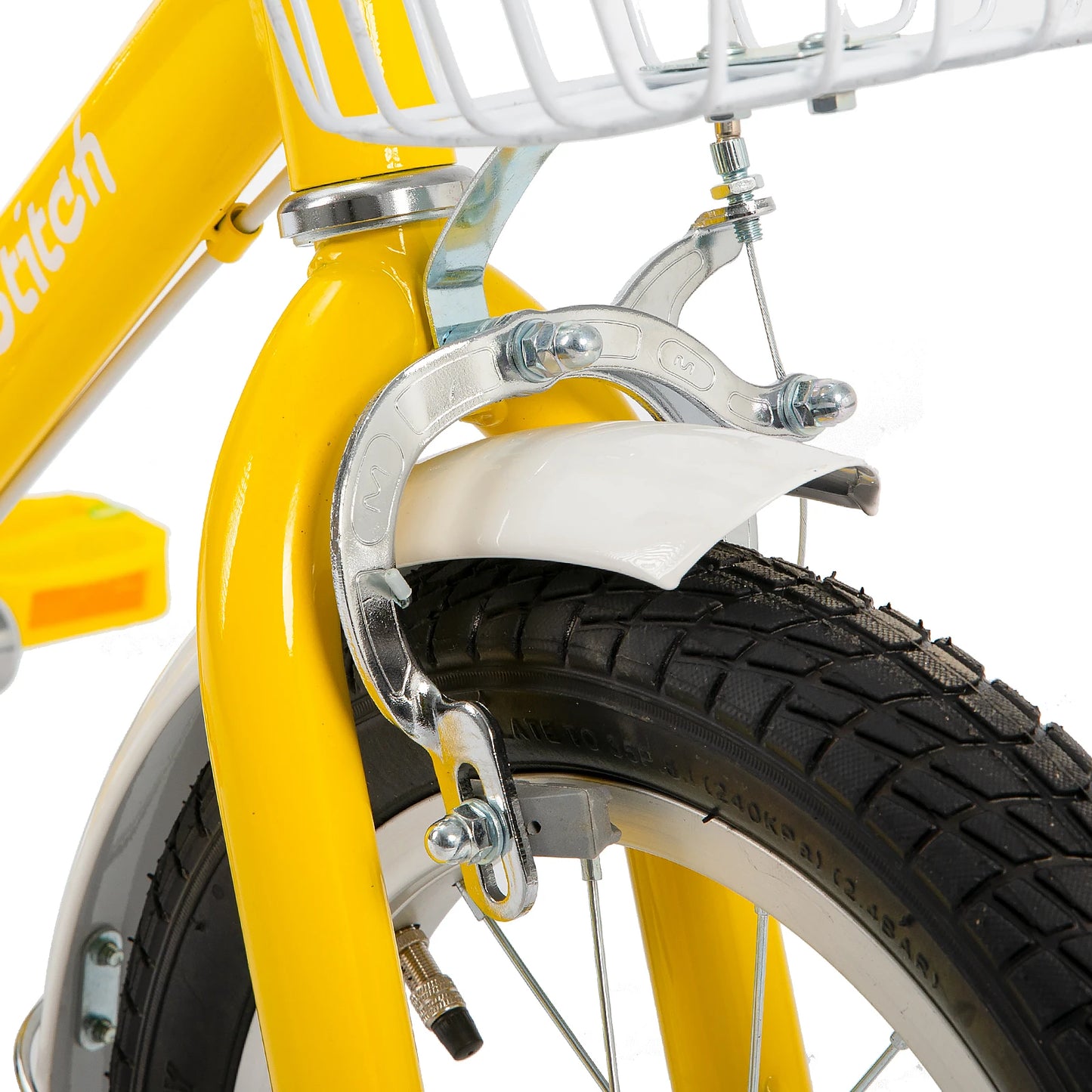 STITCH 12/16/18 Inch Children's Bike With Basket, Mudguards, Full Chain Case & Training Wheels, Kid's Gift