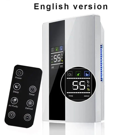 Dehumidifier and Air Purifier 2 in 1 Moisture Absorber Household Mute Bedroom Basement Remote Control Timing External Water Pipe